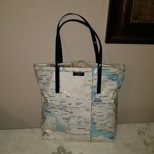 Kate Spade Bon Shopper map tote bag